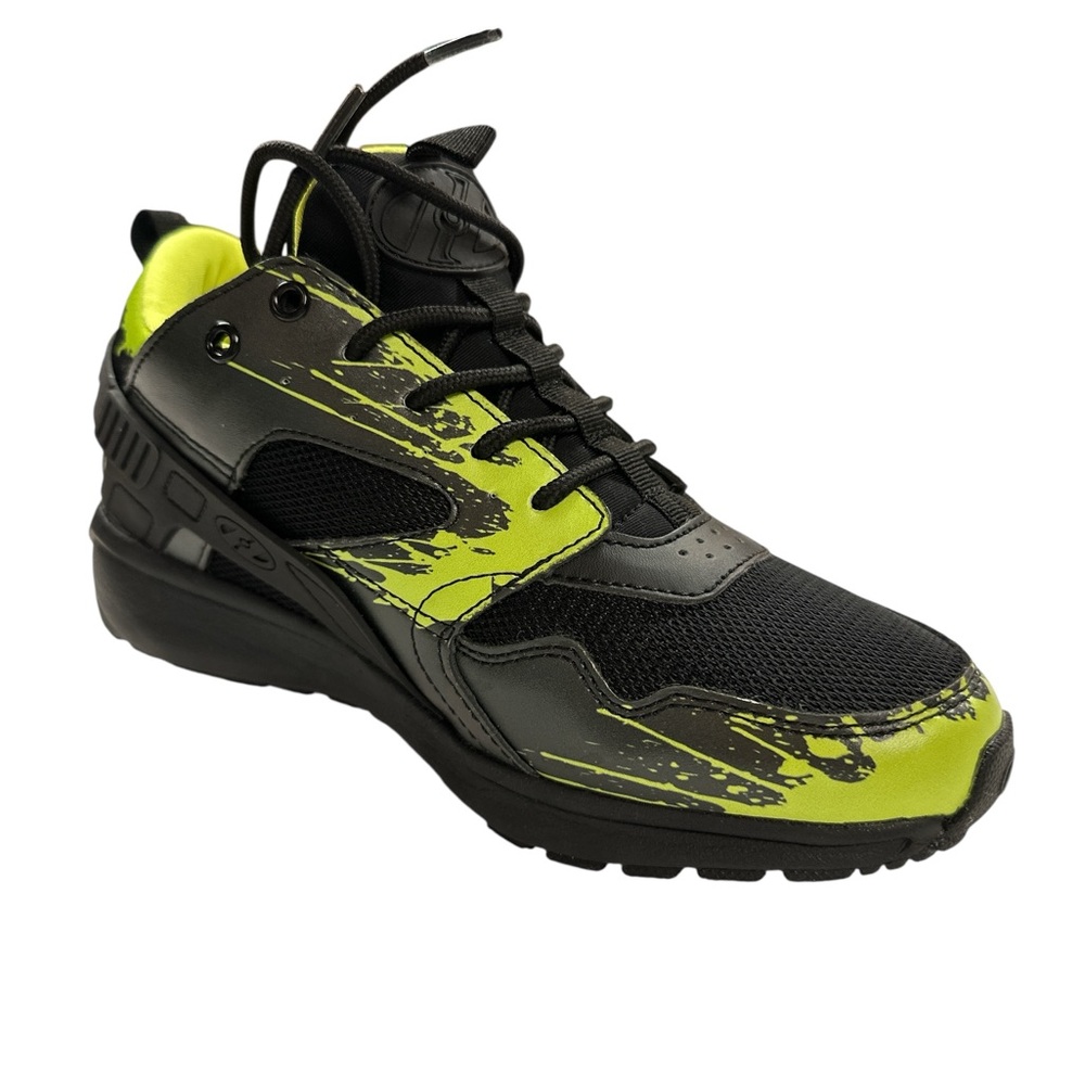 Heelys Force Wheeled Skate Shoe - Kids Black & Neon Yellow/Green S 6 Preowned